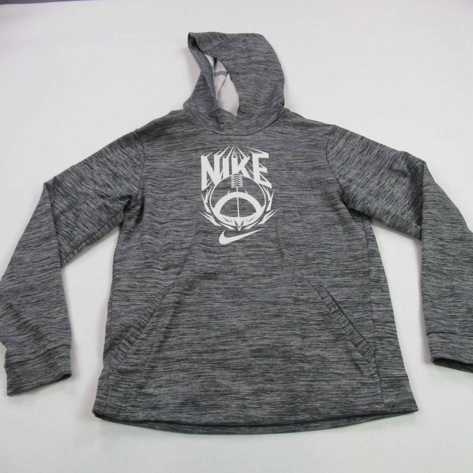 Nike Hoodie Womens XL Long Sleeve Lightweight Gray Pullover Pocket