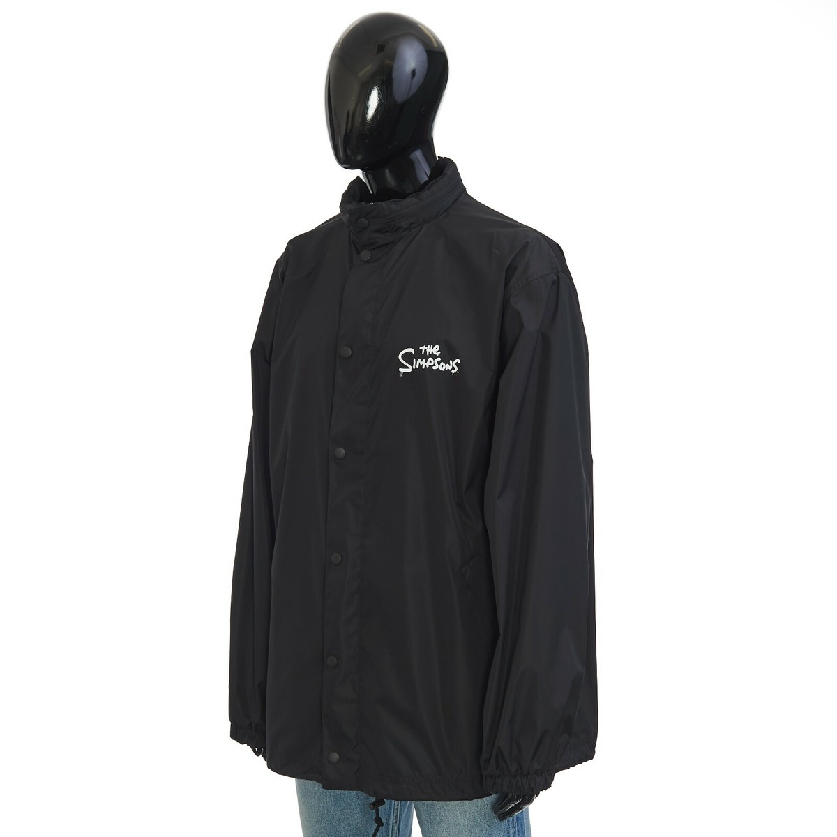 BALENCIAGA x THE SIMPSONS 1990$ Black Nylon Rain Jacket | eBay