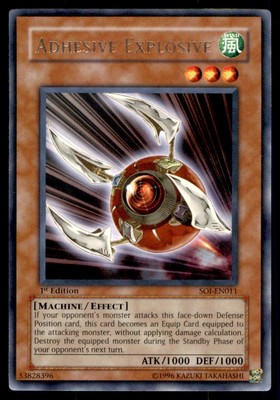 Yu-Gi-Oh! 1st Edition Adhesive Explosive #SOI-EN011 Light Play
