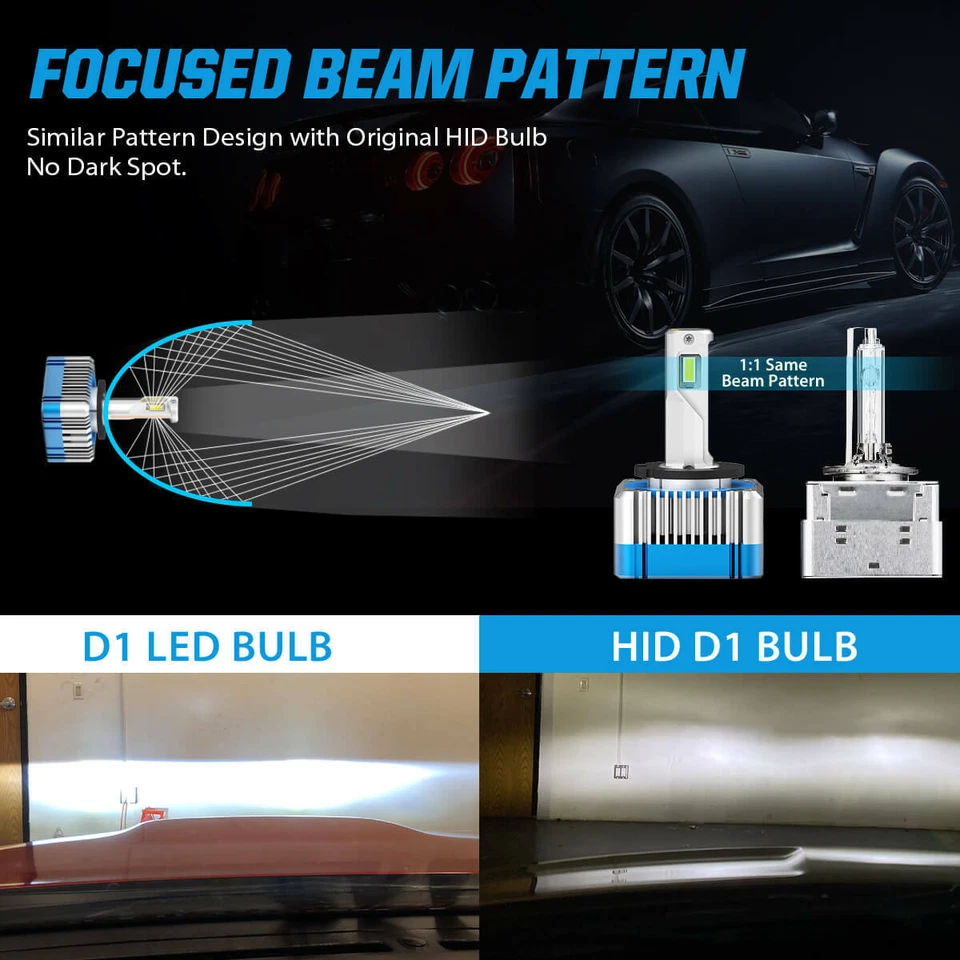 Lasfit LED Headlight Bulb D1S D1R D3S D3R High Low Beam HID Xenon Conversion Kit - Image 4 of 4