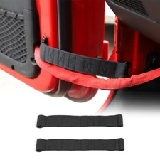 Heavy Duty Door Limiting Straps Protecting Harnes for Jeep Wrangler TJ JK Black