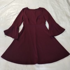 Windsor Women's Size Small Maroon Bell Sleeve Dress