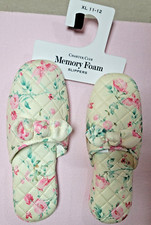 NWT Womens Slippers XL Sz 11-12 CHARTER CLUB Memory Foam Flowers Indoor/Outdoor