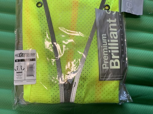 Gilet Camicia ML Kishigo Premium Brilliant Series 1550 Lime Taglia Media Alta Vis - Foto 4 di 5