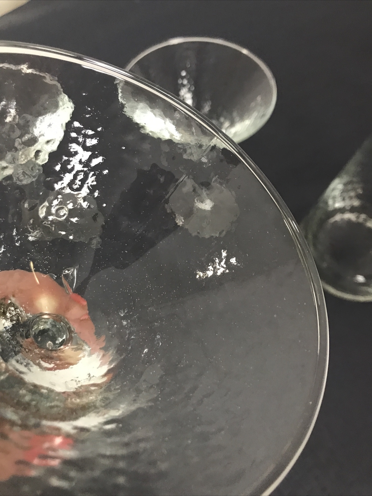 Vintage Martini Glass and Pitcher Set Hand Blown MCM Barware Nick and Nora 5pc