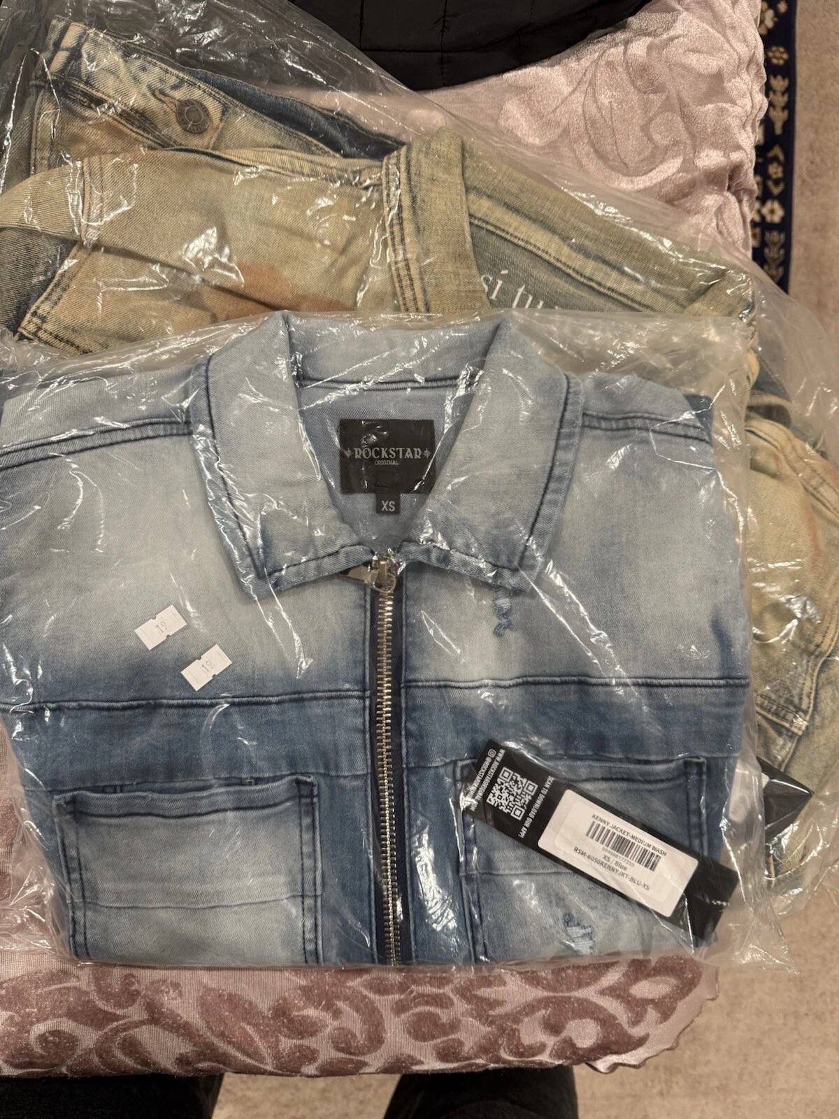 Mens Denim Jean Jacket Size XS