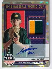 2023 Panini Stars & Stripes Charlie Pierson Auto Patch /23 World Cup USA U18-CP