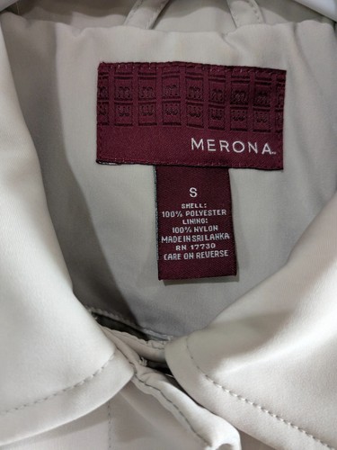 Merona Women's Tailored Trench Style Mid-Length Walking Jacket Beige, Size Small - Picture 14 of 19