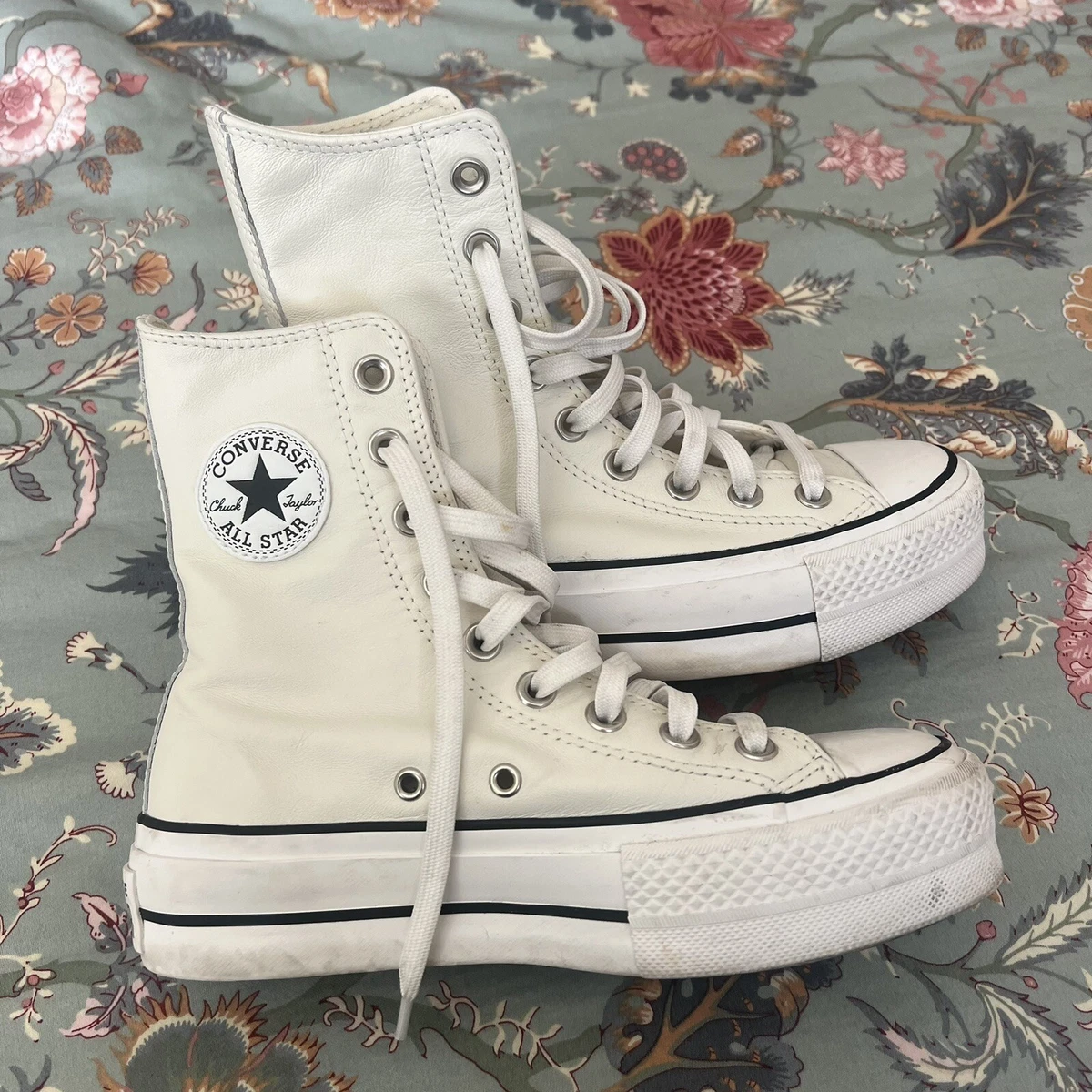 Size 5 Converse Chuck Taylor All Star Lift X-High White Beige Fit women 5.5/6 |