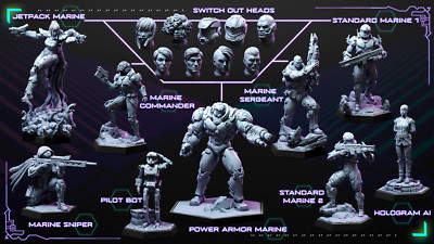 3D Gedruckt - Harz - Sci-Fi - Miniaturen - 8