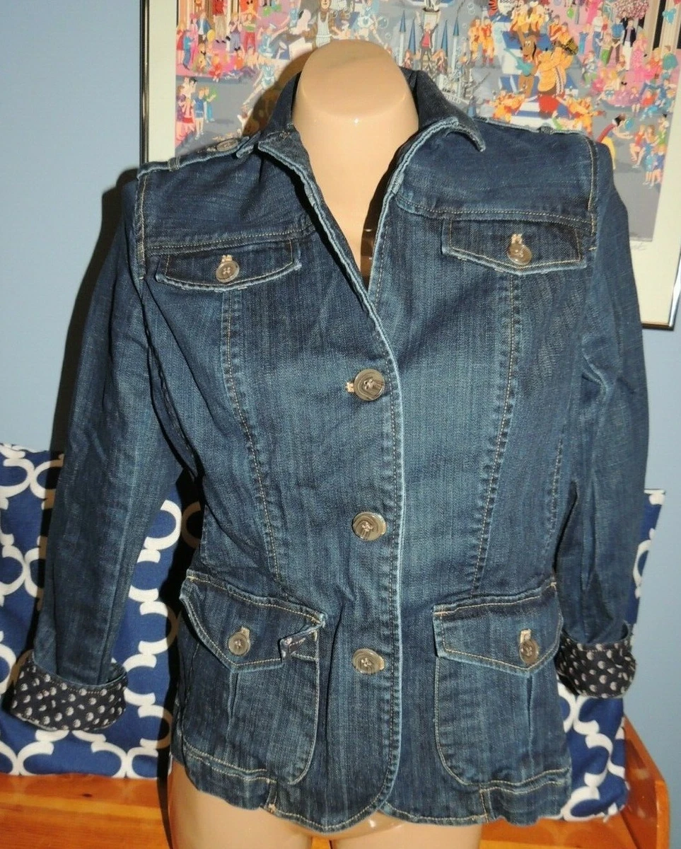 Lands end women's store denim jacket