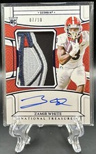 Zamir White 2022 Panini National Treasures Collegiate RPA RC Auto 07/10! Raiders