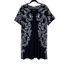 Calvin Klein Black & White Tunic/Swim Cover/Dress Sz XL Pool, Casual, Vacation