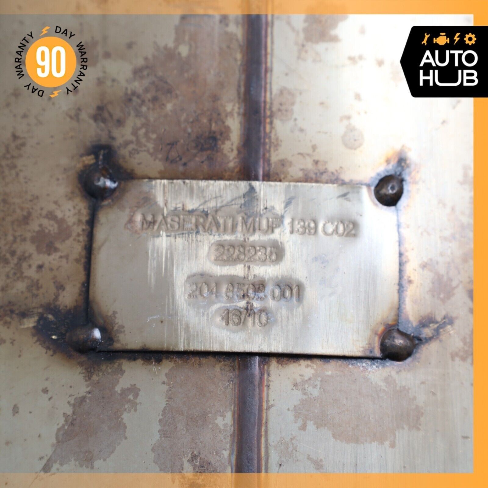 04-19 Maserati Quattroporte M139 Exhaust Mid Pipe Center Resonator Silencer 74k