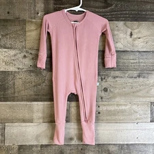 Big Dreams little jammies Baby Bamboo Clothes SZ 3-6M Convertible Ribbed Romper