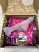 Western Chief Flower Cutie Pink Rain Boot Kids Size 8