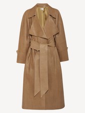 The Row Au Leather Wrap Trench Coat In Beige Size Medium M $8,900