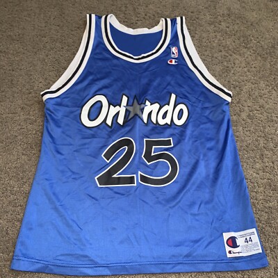 VTG Nick Anderson 25 Orlando Magic NBA Champion Jersey Blue Mens