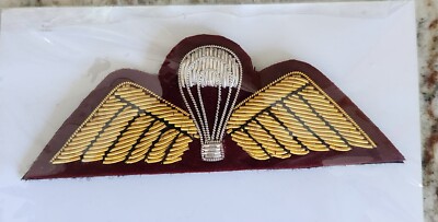 parachute badges, India Commando Parachute Badge, Bullion.