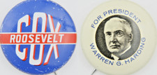 Vintage 1920 Presidential Campaign Pin Button Lot James Cox Warren Harding Repro