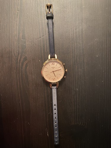 FOSSIL HYBRID SMARTWATCH ANNETTE BLUE LEATHER WOMEN'S WATCH | eBay
