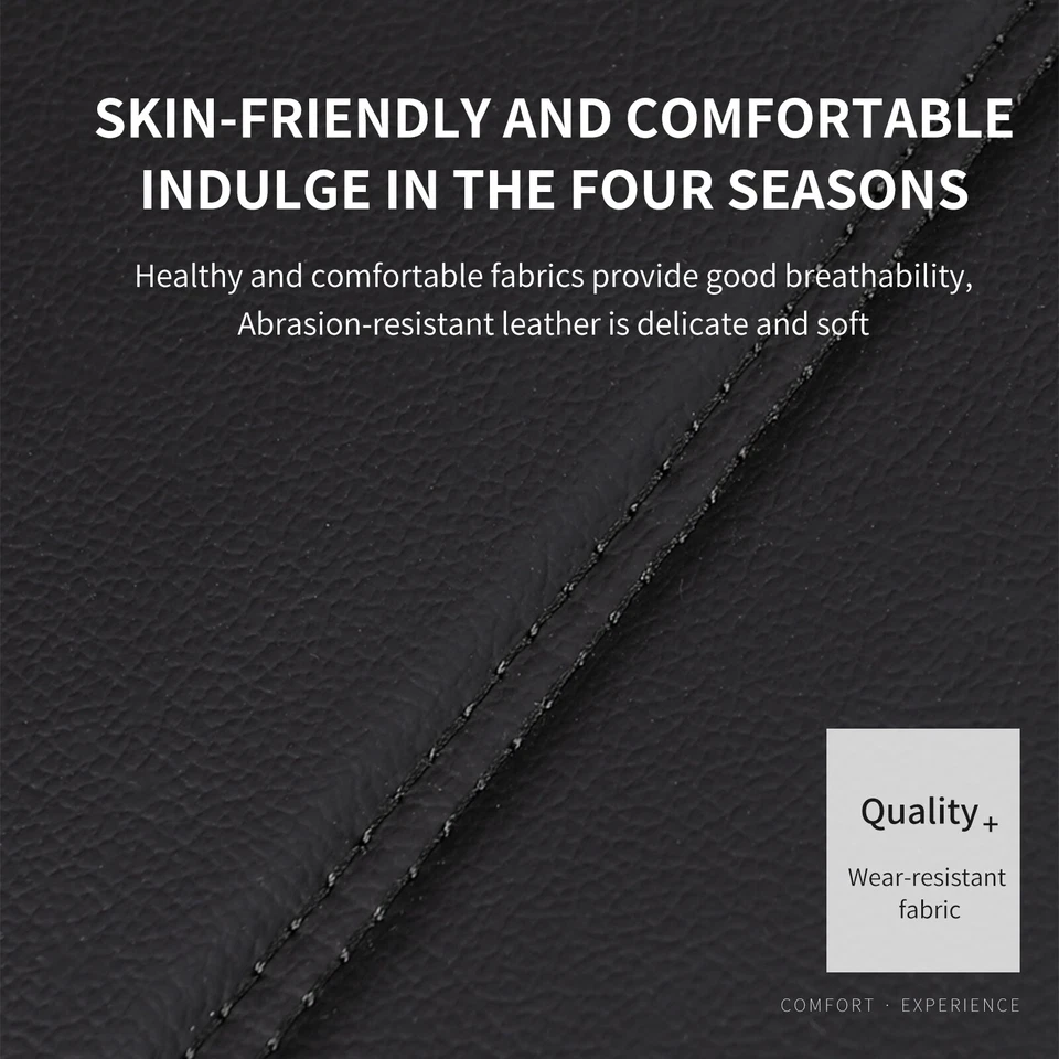 For Scion xB 04-15 Leather Car Seat Cover 5 Seat Front Rear Set Cushion BLACK A+ - Image 3 of 4