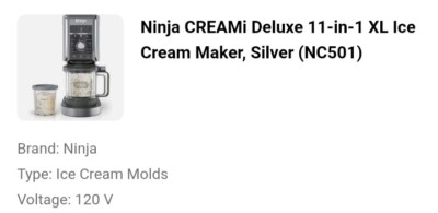 Ninja CREAMi Deluxe XL Ice Cream Maker – 11-in-1 Frozen Treat Maker (Renewed) + Extra Pints