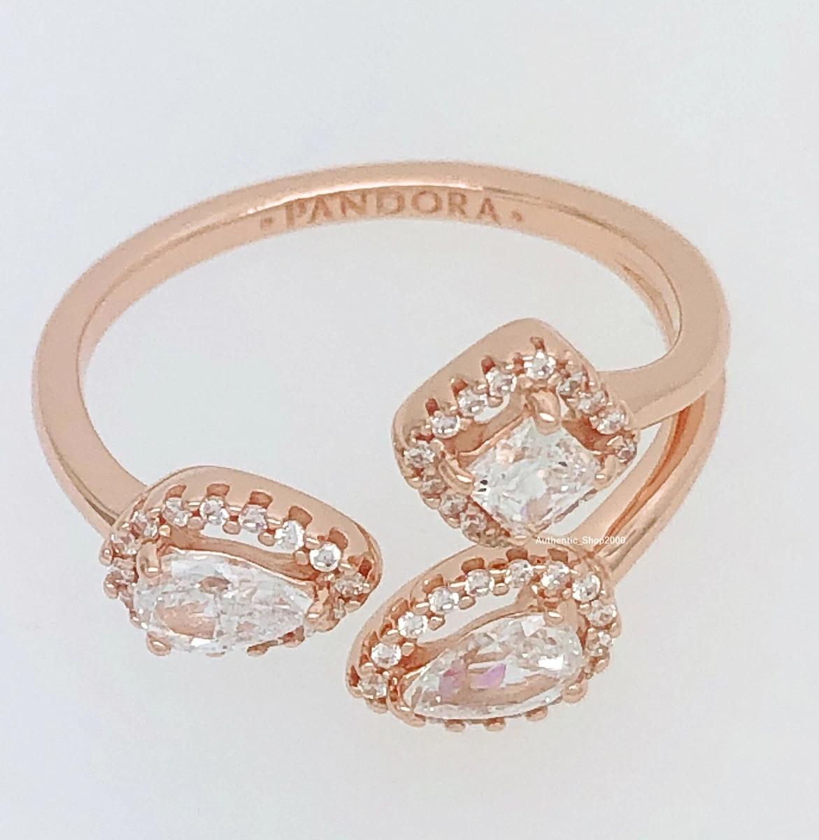 Pandora rose geometric sale shapes open ring