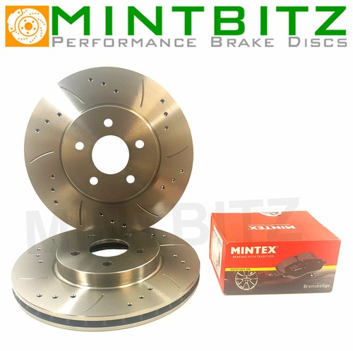 Front Rear Brake Discs Pads For Nissan 350Z Brembo Fitment Drilled Grooved - Picture 2 of 3