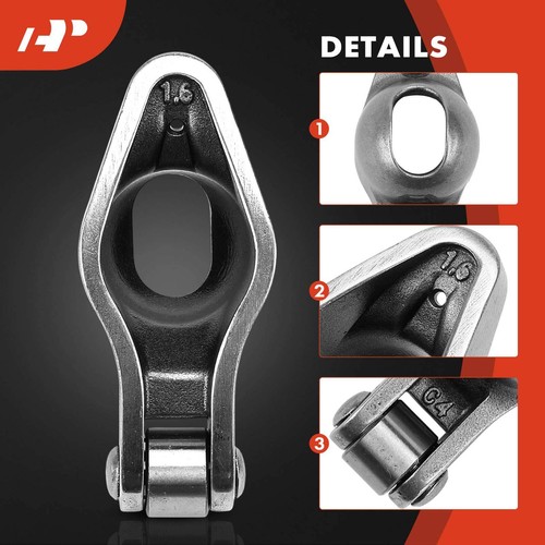 A-Premium 4340 Steel Roller Tip Sportsman Rocker Arm Set for Chevy SBC 350 1.6 - Picture 7 of 10