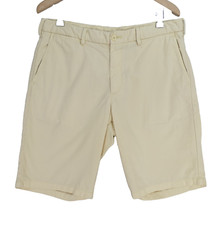 Uniqlo Chino Shorts Mens Ivory 100% Cotton size W 33 -36 '' Summer Holiday
