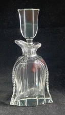 Crystal Clear Perfume Bottle & Stopper Art Deco Style