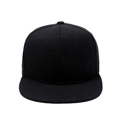Adjustable Men Peak Plain Flat Hip Hop Unisex Snapback Classic Baseball Hat Cap - Picture 4 of 16
