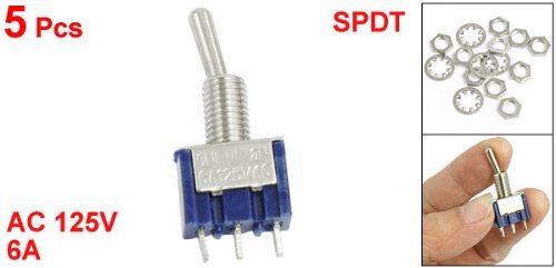 UXCELL A12072300UX0597 Einpoliger Doppelweg SPDT Ein/Ein Kippschalter 5 - Bild 2 von 2