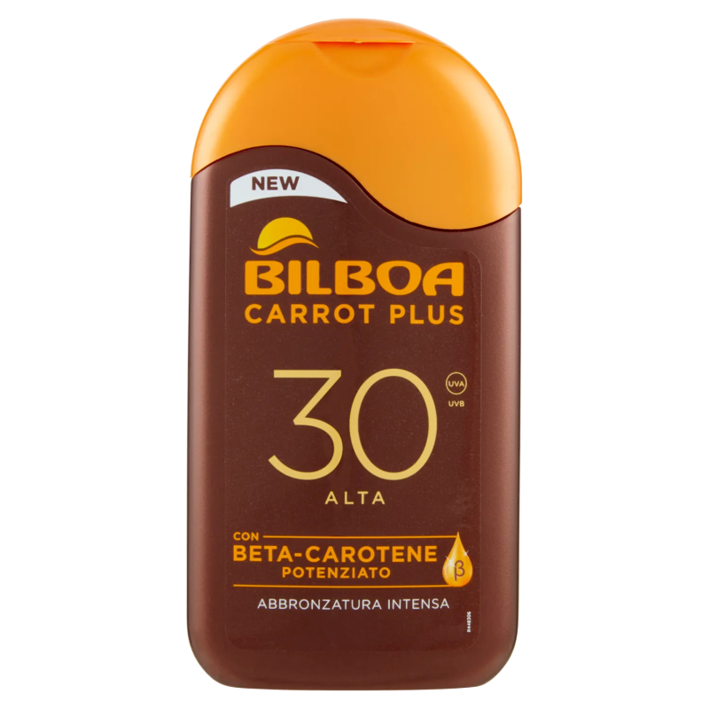 BILBOA CARROT PLUS LATTE SPF30 ABBRONZATURA INTENSA 200 ML, 2  Pezzi.