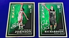 2015-16 PANINI LUXE AUTO GOLD STANLEY JOHNSON #4/10+JOSH RICHARDSON #/75 RC AUT 