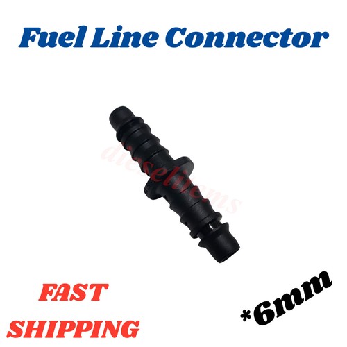 Fuel Line Splice connector fits 6mm or 1/4" rubber line for gas, water
