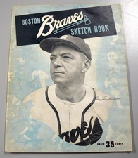 1946 Boston Braves Official Yearbook Program Billy Herman Johnny Sain