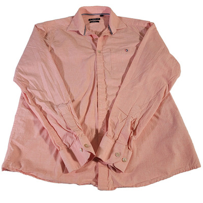 BottiCelli  Men's Large Fila Fil Button Down Dress Shirt PInk Size XL