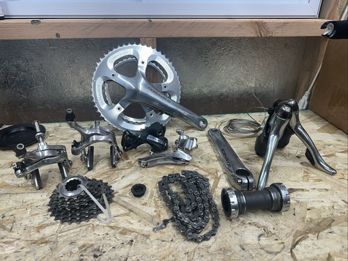 Groupe Complet Shimano Dura Ace 7800 – 10 Vitesses – Argent – 53/39 172,5 Mm