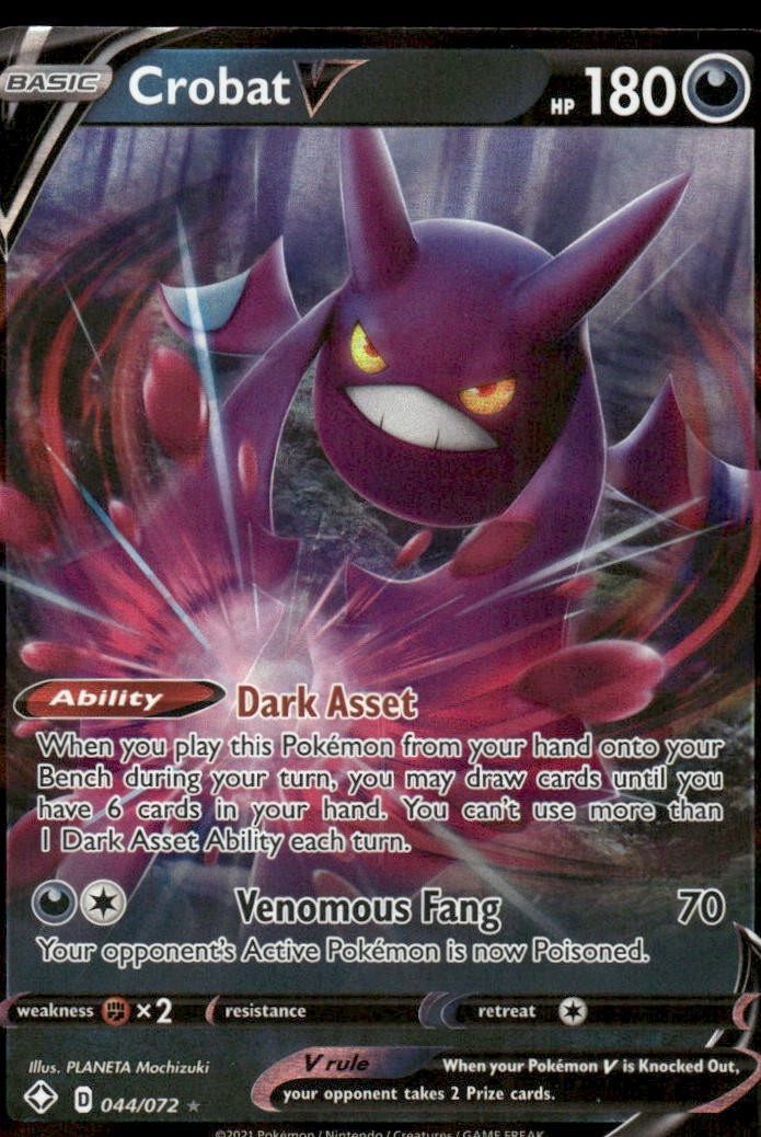 Pokemon Tcg Crobat V #44 Pokemon Shining Fates NM