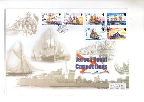 2001 JERSEY - NAVAL CONNECTIONS - LARGE MERCURY FDC FROM COLLECTION B4