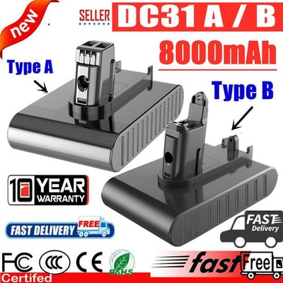 8000mAh Akku für Dyson DC31 DC45 DC44 Animal DC35 DC34 Type A / Type B 917083-01