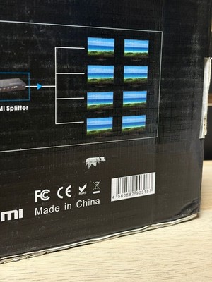 Monoprice Blackbird 4K Ultra Slim HDMI Splitter 1x8 Video w/ Power Adapter, NEW