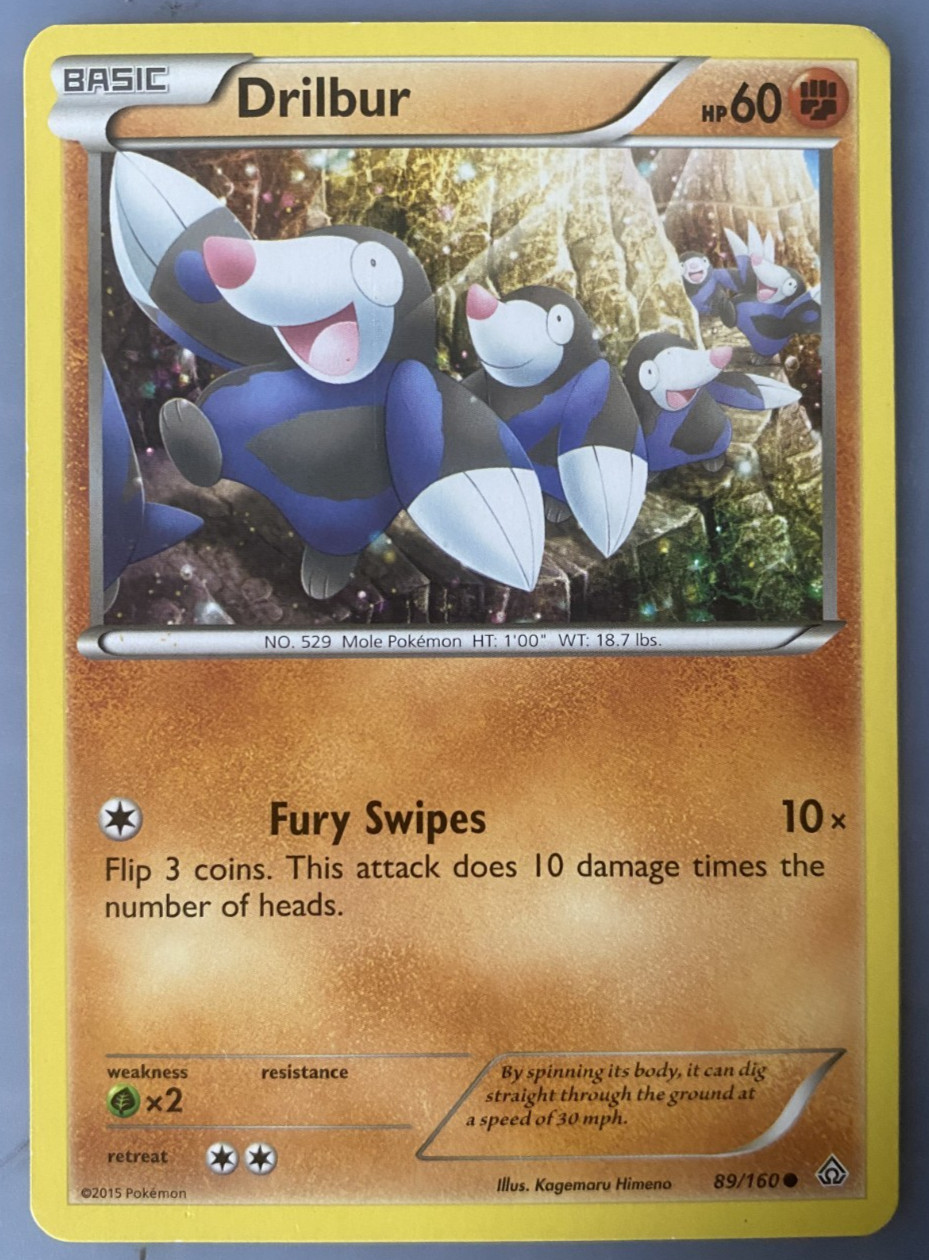 Drilbur 89/160 XY 2015 English XY Primal Clash Pokemon TCG LP English Free Ship