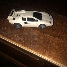 TYCO HO scale slot racing car White Lamborghini  Slot CAR RUNS