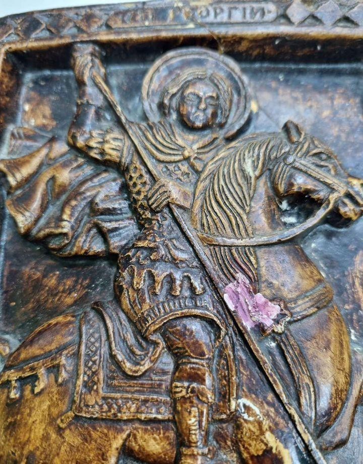 Vintage Icon Saint Gypsum 4.7x6.7" Wall Decor Religious