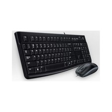 Logitech Desktop MK120 tastiera Mouse incluso USB QWERTZ Tedesco Nero