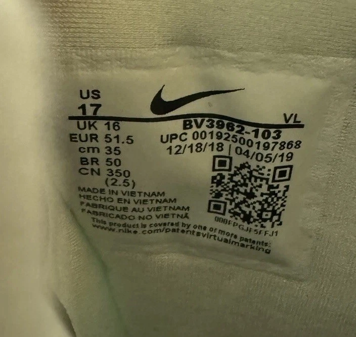 Nike Men’s 17 Force Savage Elite 2 White/Navy Lineman Football Cleats BV3962-103 - Image 2 of 4