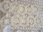 Vintage Lot of 18 Crochet Doilies and Cream color Table Topper — photo 3